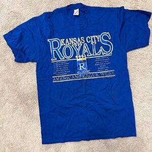 Vintage Kansas City Royals USA Jerzees Blue Tee 1992 T-Shirt Large